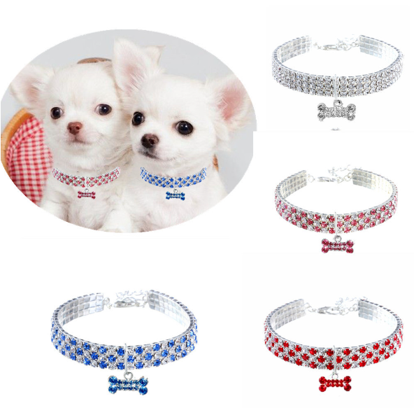 Fashion Attractive Design Collars in Bulk Luxury Designer Girl Dogs Rhinestone Charms Colorful Colors Bling dog collar