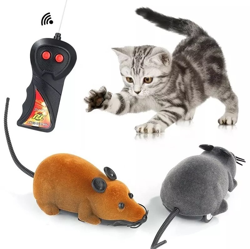 Cat Plush Toy Pet Wireless Remote Control Electric Simulation Mouse Toys