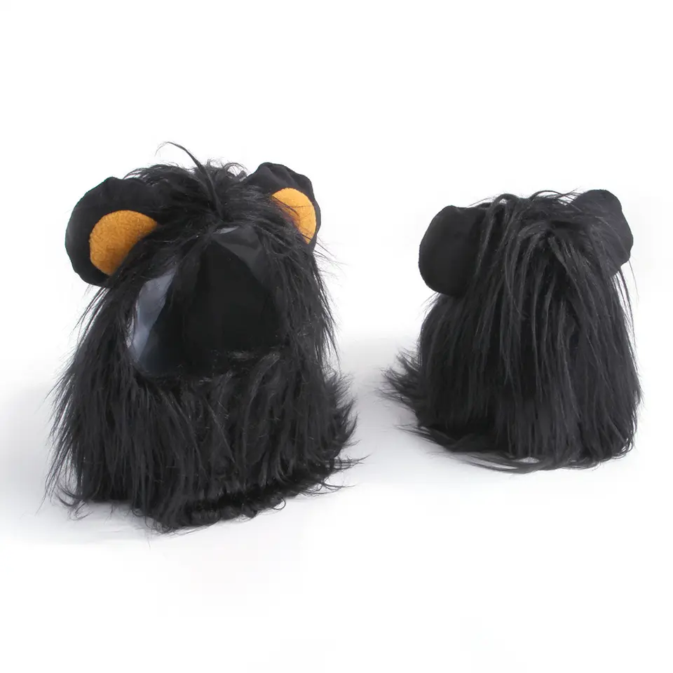 hot Cute Lovely cat long hair party headgear cosplay accessories Halloween lion Mane Wig Fancy Costume ear cartoon pet hat