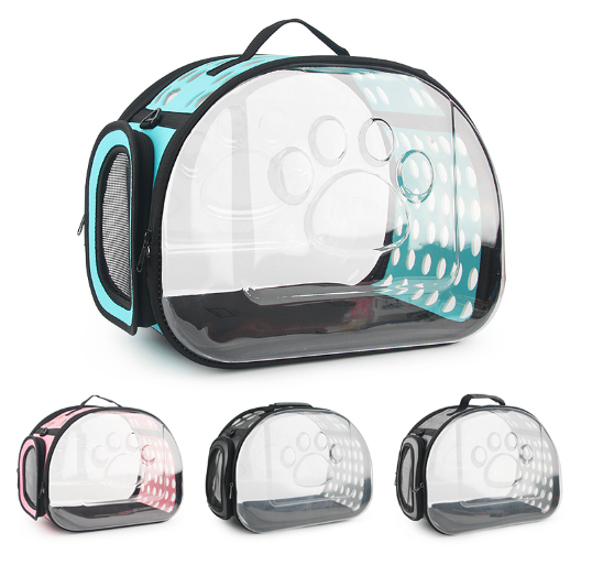 Multi-function Pet Carrier Carrying Cat Dog Durable PVC Breathable Travel Tote Bag Transparent Visible Puppy Cat Shoulder Bag