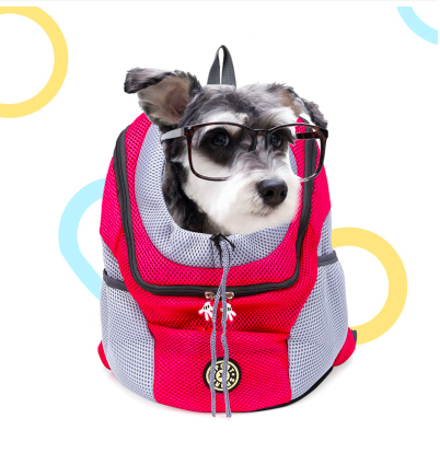 New Outdoor Out Double Shoulder Portable Travel Backpack Pet Dog Front Bag Mesh Backpack Head Pet Dog Carrier Bag