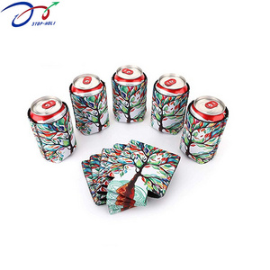 Sublimation Can Neoprene Pattern Bottle Insulator Sleeve Collapsible Drink Can Cooler Cover Stubby Cooler Holder Koozies