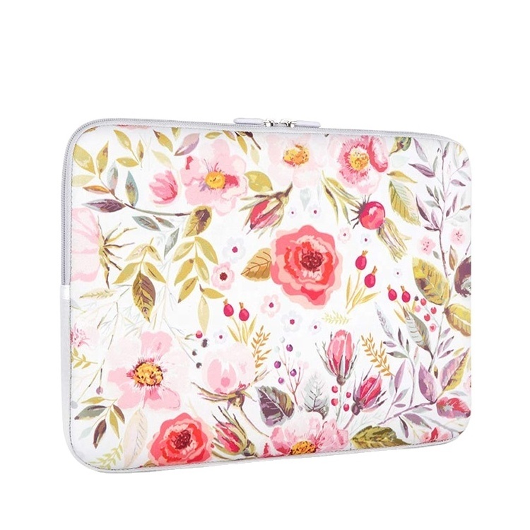 Custom Printing Neoprene Anime Laptop Skin Case Waterproof Shockproof Stylish Floral Laptop Cover Sleeve Bag