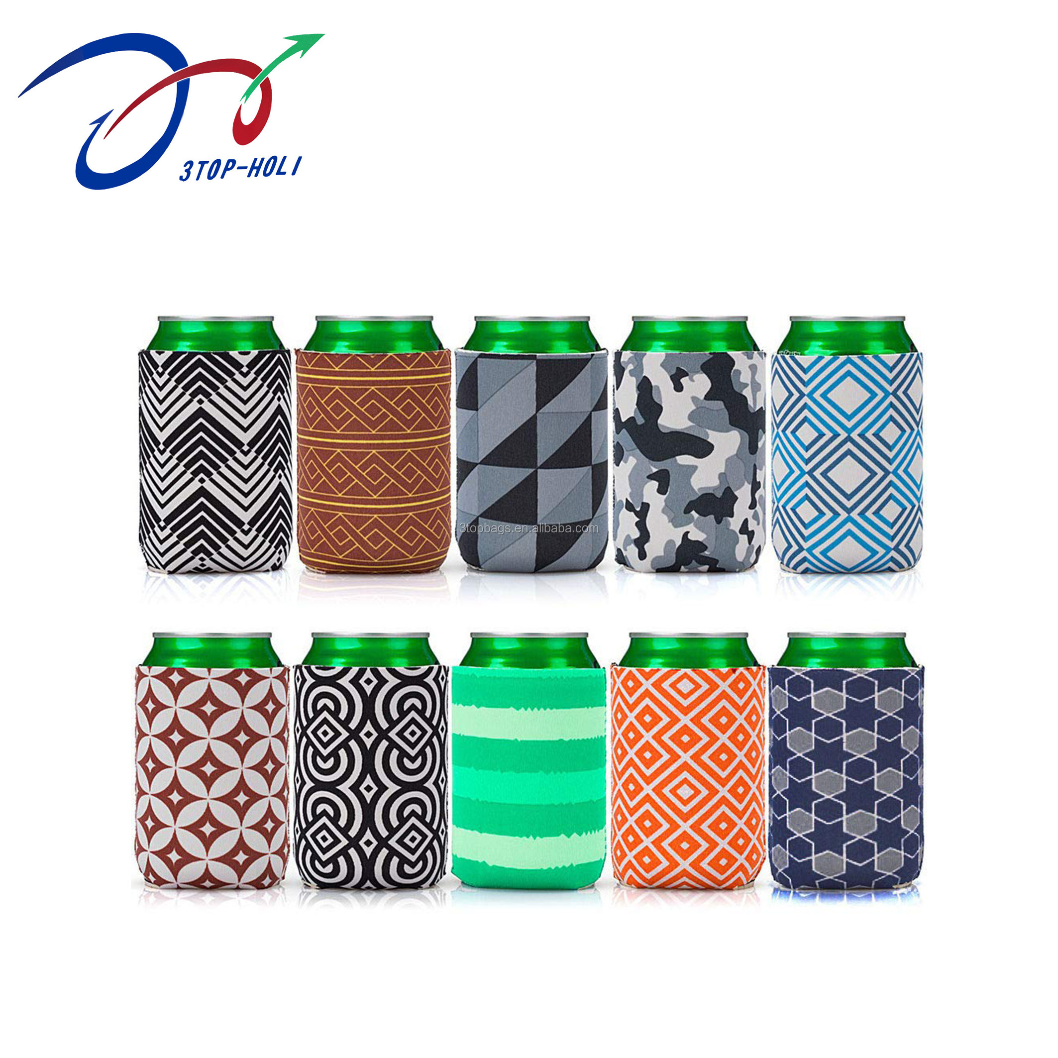 High Quality Custom Logo Collapsible 330ml Can Cooler Neoprene Stubby Cooler Holders Coozies Koozies for Promotion