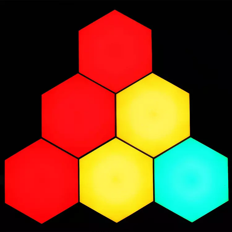 DIY RGB board Light Smart Led Hexagonal Modular Touch Sensitive Lighting Remote Controlled Wall Decoration Panel Night Light