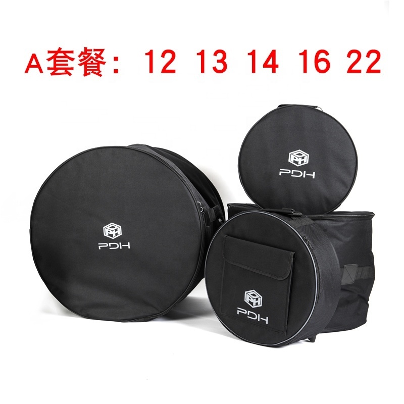 Drum Cases Protector Series 5 piece Padded Drum Bag Set for Standard Kits; 22 Kick, 12Tom, 13 Tom, 16Tom, 14Snare