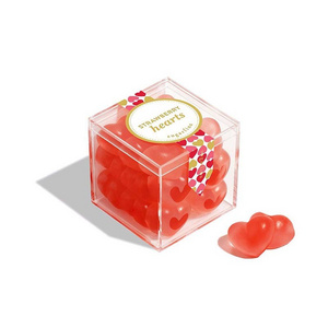 square small custom clear plexiglass boxes for chocolate crystal acrylic candy boxes with cover