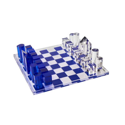 Crystal Acrylic Board Chess Pieces Game Set Acrylic Crystal Luxury Chess Set