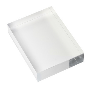 3" x 4" x 1" Thick solid transparent acrylic block UV Printing Acrylic Blocks with polished glossy edges cast acrylic sheet