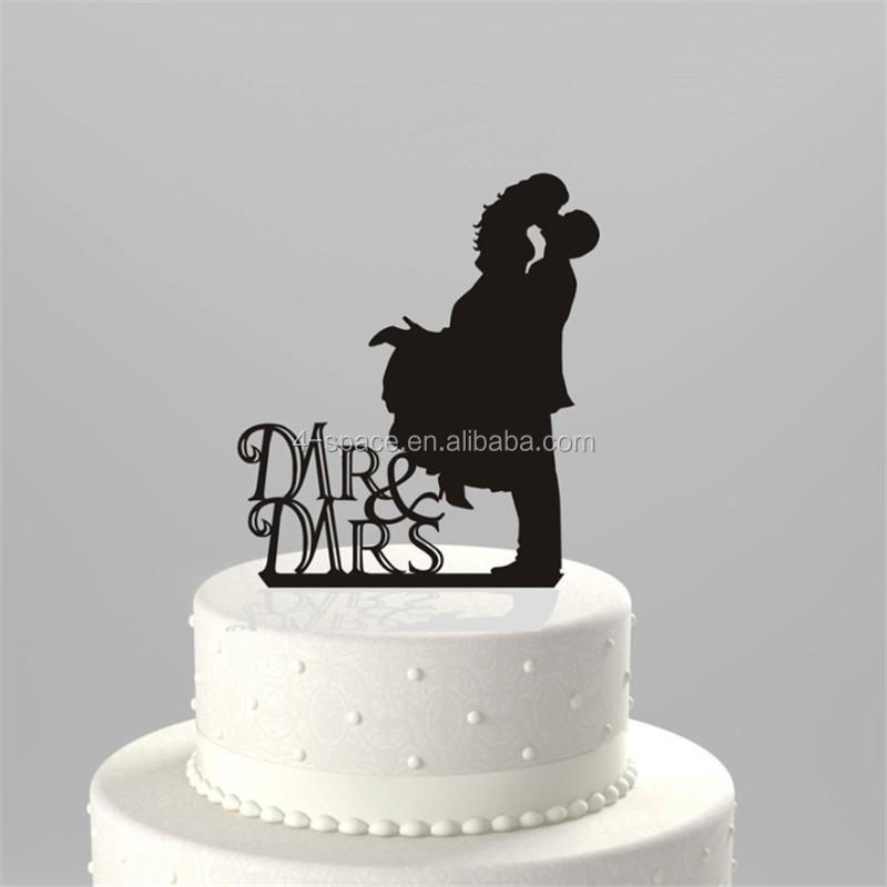 Personalized Last Name Wedding Cake Topper, Mr and Mrs Cake Topper, Bride and Groom Elegant Wedding Topper