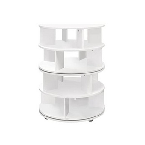 Multifunctional 360 Rotating 4-Tier Revolving Acrylic Shoes Display Shoe Rack Storage Organizer