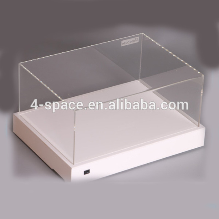 LED light clear acrylic shoe sneaker box acrylic plexiglass shoe box