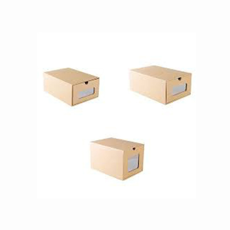 paper Stackable Folding Display Shoe Storage Box water proof paper Side Open Nike shoe Organizer