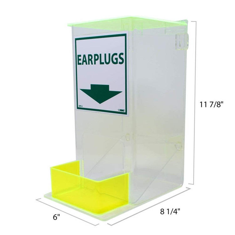 Clear Acrylic Earplugs Holder Ear Plug Station Acrylic Earplug Dispenser with Cover