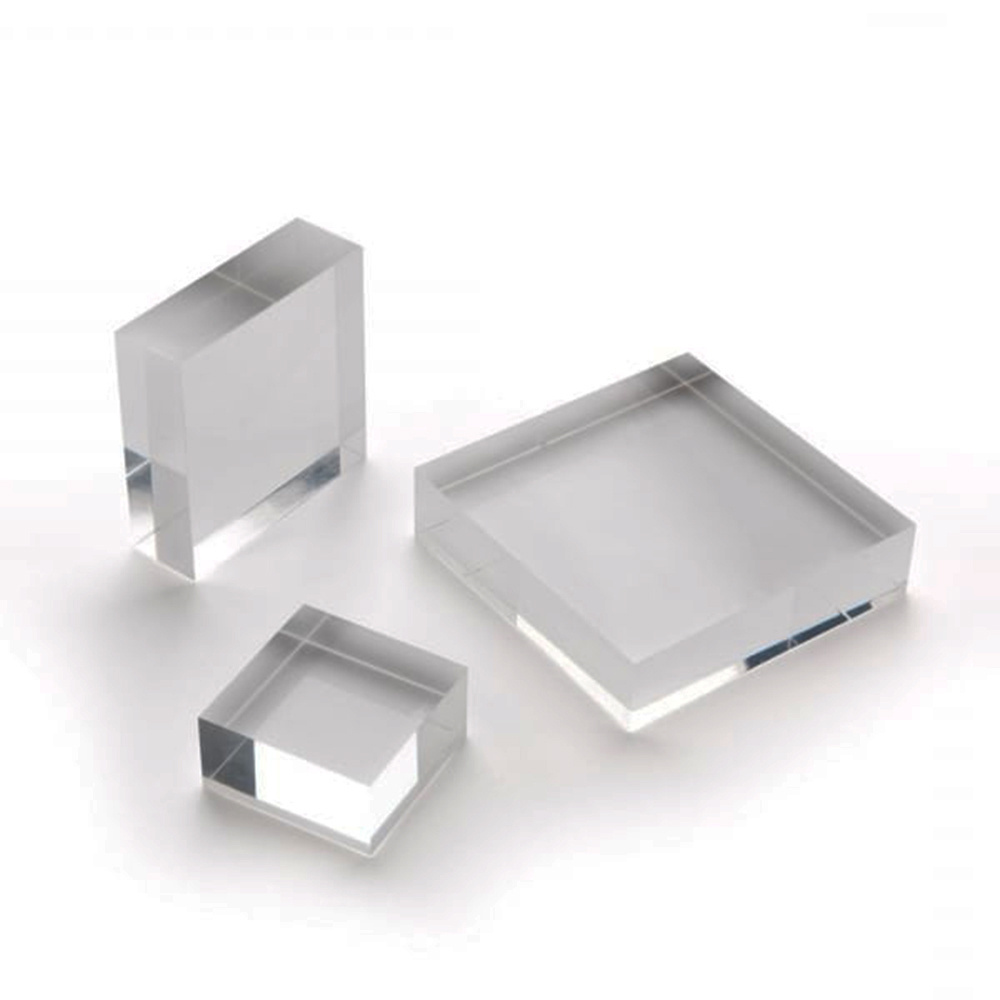 transparent solid acrylic cube 20mm clear plexiglass display base 4x4cm PMMA display block