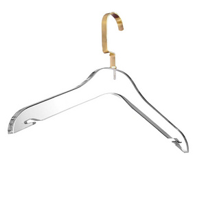 Crystal Clear Plastic Clothing Hangers Space Saving Closet Organizer Garment Coat Hangers with Silver Metal Hooks