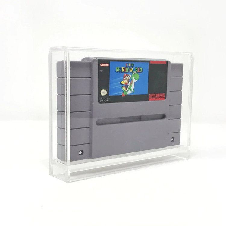 Nintendo SNES Big Box Console Acrylic Display Case Super Nintendo SNES N64 Video Game Box with Sliding Lid