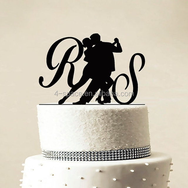 Personalized Last Name Wedding Cake Topper, Mr and Mrs Cake Topper, Bride and Groom Elegant Wedding Topper