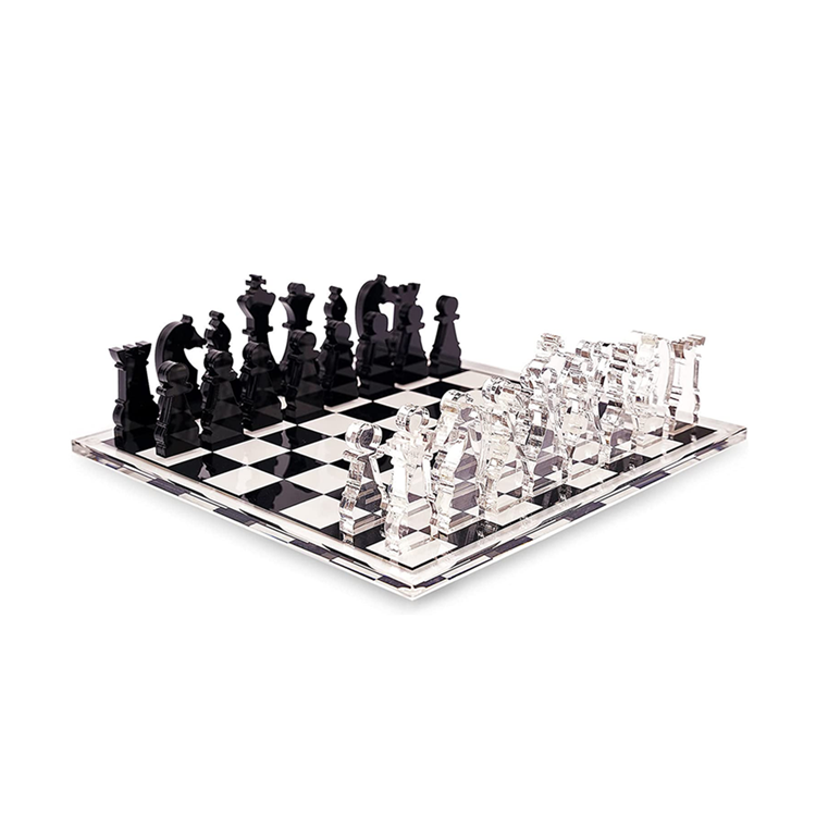 Crystal Acrylic Board Chess Pieces Game Set Acrylic Crystal Luxury Chess Set