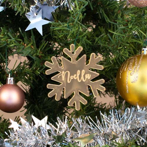 Acrylic Iridescent 3d Snowflakes Christmas Hanging Decorations Euphoria Snow Flakes Garland Christmas Ornament