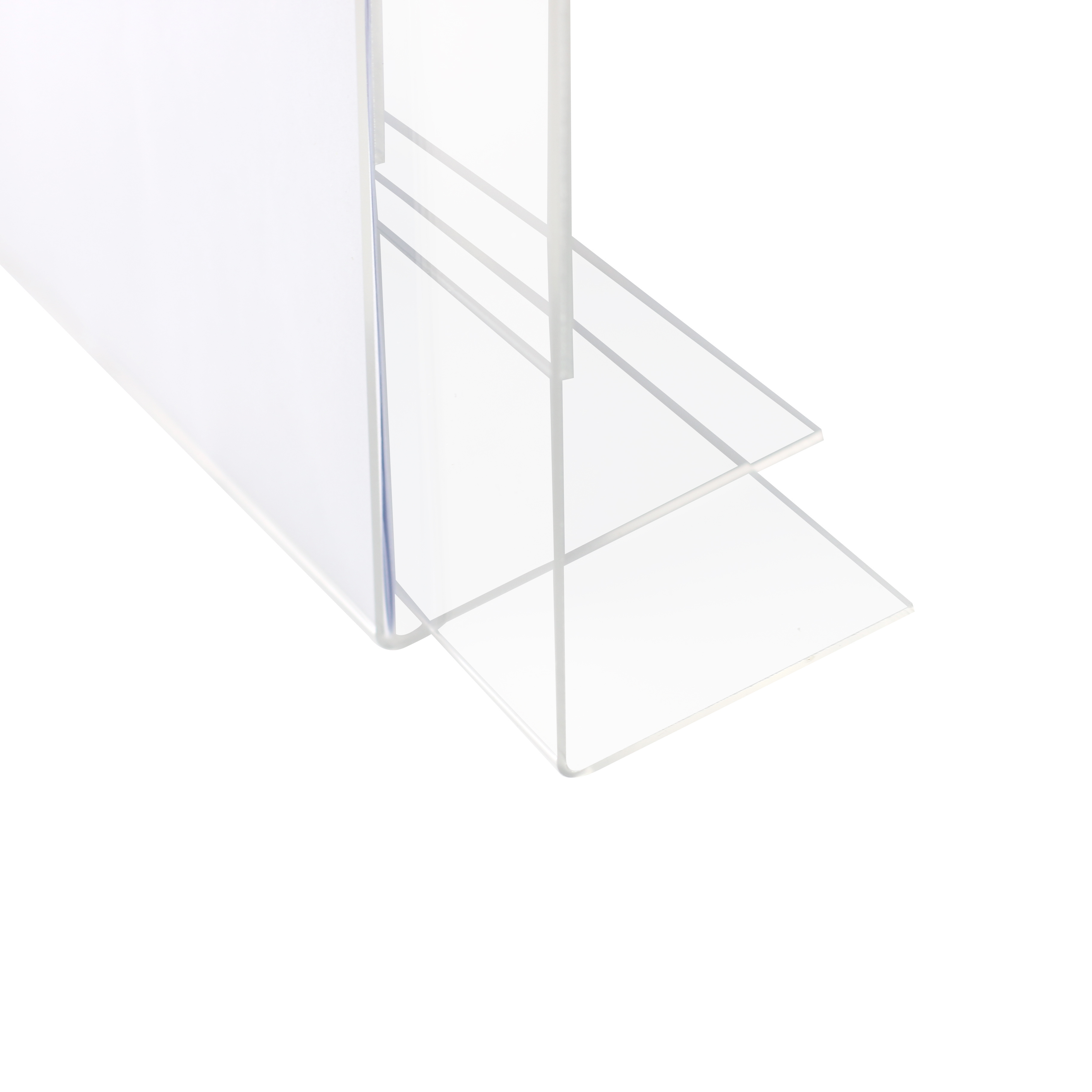 Custom Vertical Acrylic plexi fram Sign Holder Portrait Landscape Table Menu Stand With PMMA Advertising Page Holder