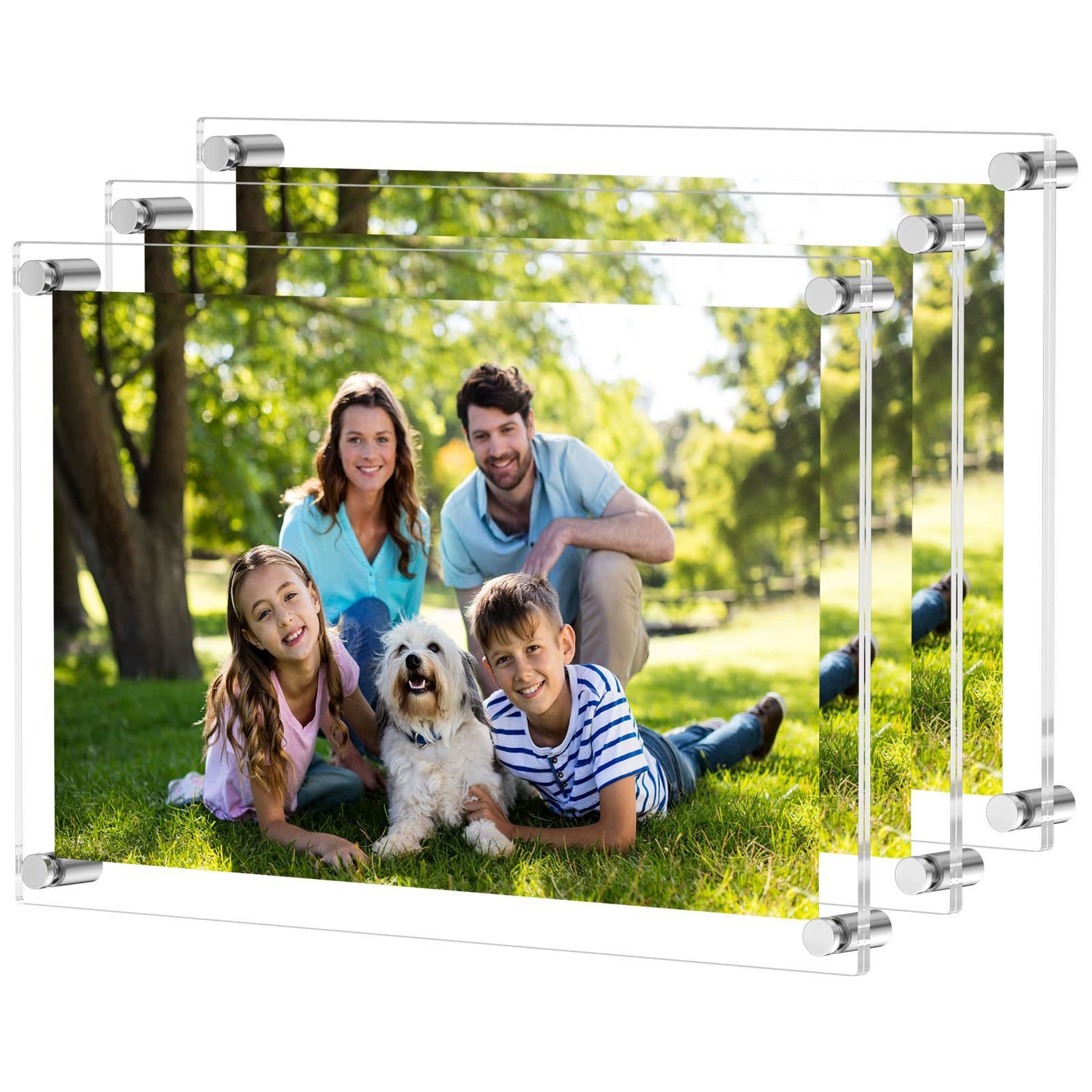 Clear Acrylic Wall Mount Picture Frame 24x30 Floating Frames for Photography Poster Display