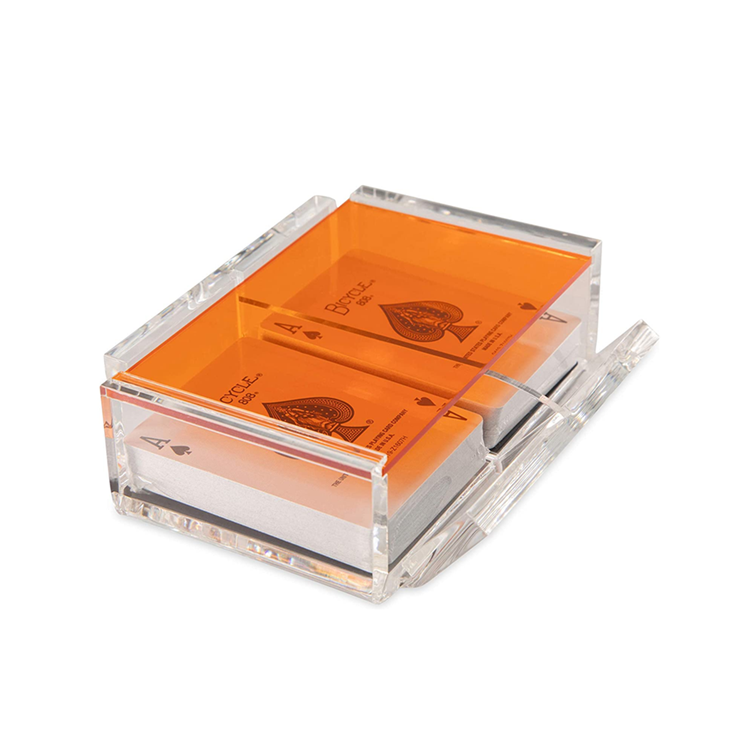 Clear Acrylic Playing Cards Holder Plexiglass Poker Card Box 6 Deck Acrylic Dealer Shoe