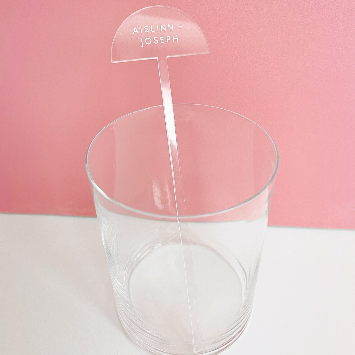 Personalized Blank Transparent Geometric DIY Acrylic Wedding Drink Stir Stick for Cocktail Stirrers