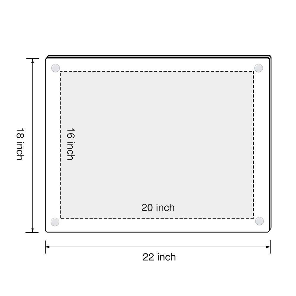 Clear Acrylic Wall Mount Picture Frame 24x30 Floating Frames for Photography Poster Display