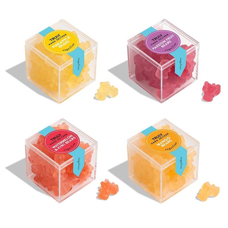 square small custom clear plexiglass boxes for chocolate crystal acrylic candy boxes with cover