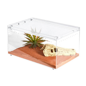 insects supplies clear acrylic feeding box climbing pet breeding habitat cage reptile terrarium display case