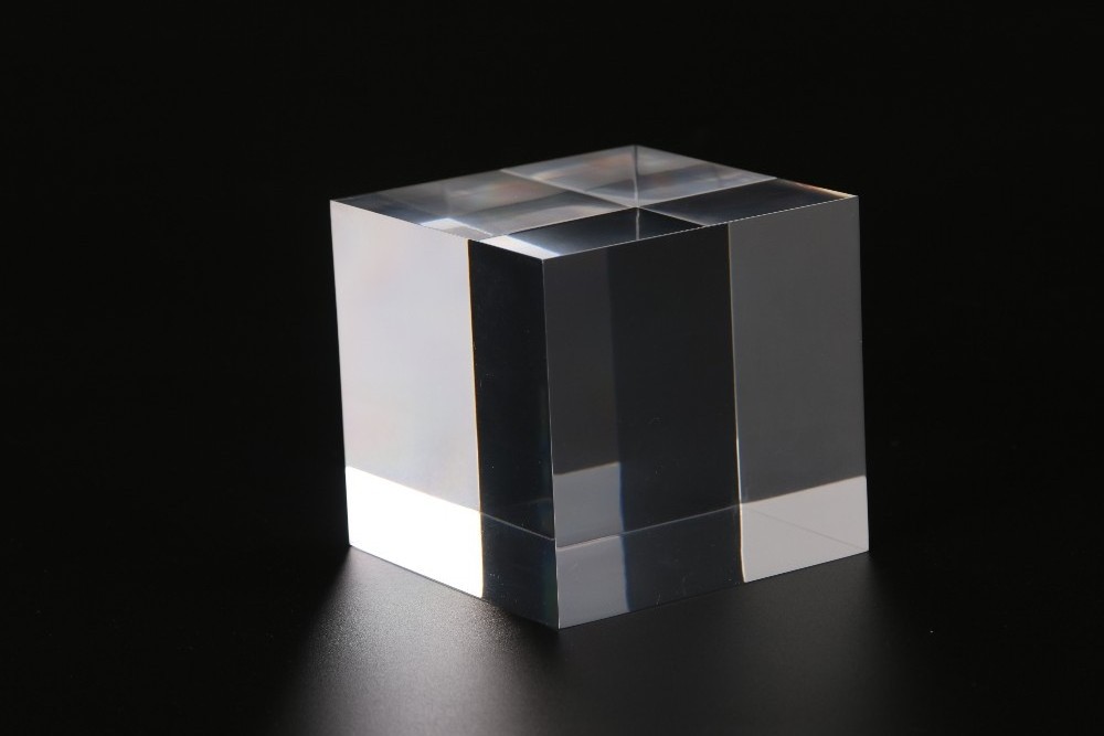 transparent solid acrylic cube 20mm clear plexiglass display base 4x4cm PMMA display block