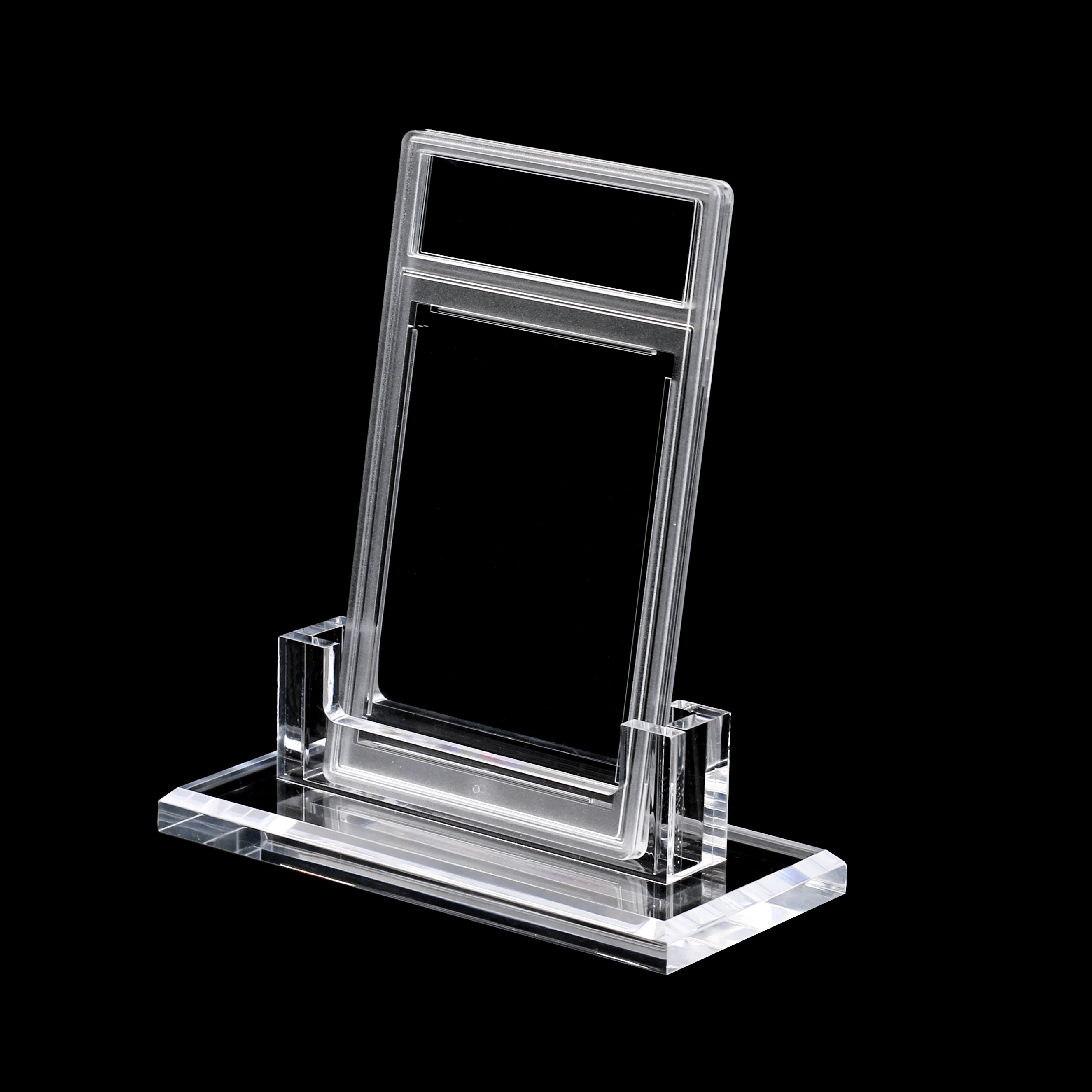 Clear Acrylic Graded Trading Card Stand Holder Transparent Lucite Base for Sports and Pokemon Cards