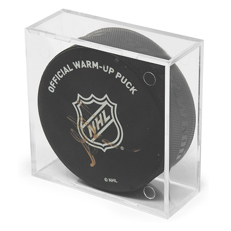 Memorabilia Hockey Official Game square acrylic Ice Hockey Pucks storage box acrylic clear square two-piece hockey puck display