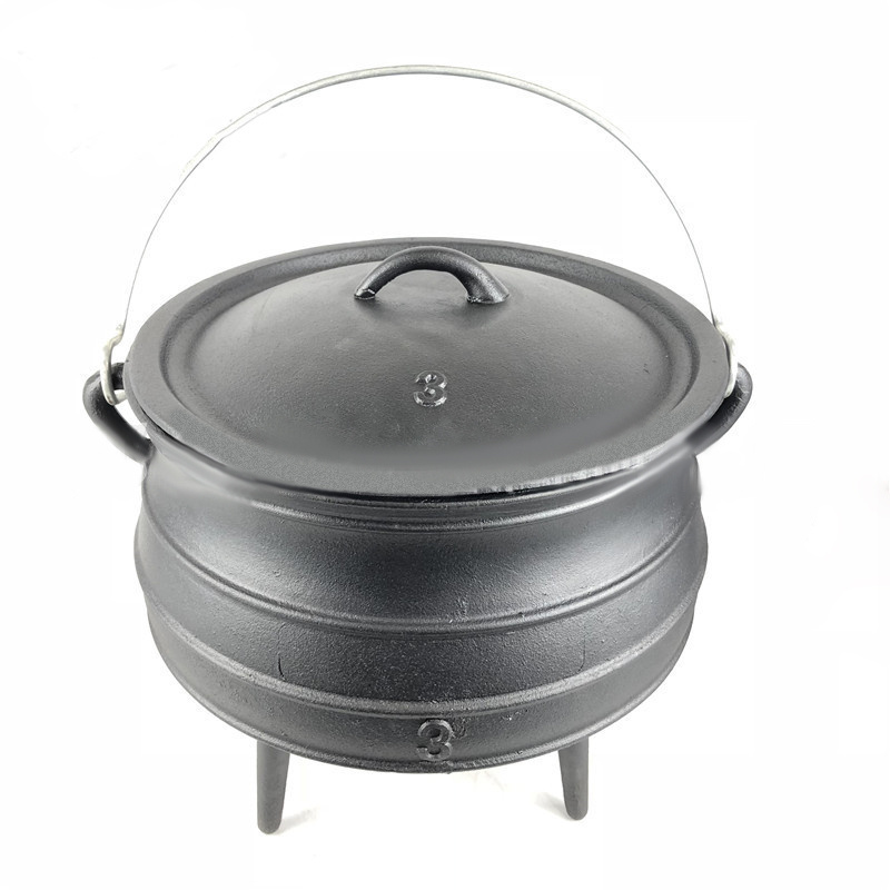 SJP210 non stick Large heavy cooking pots Outdoor camping cast iron big pot cauldron for cook