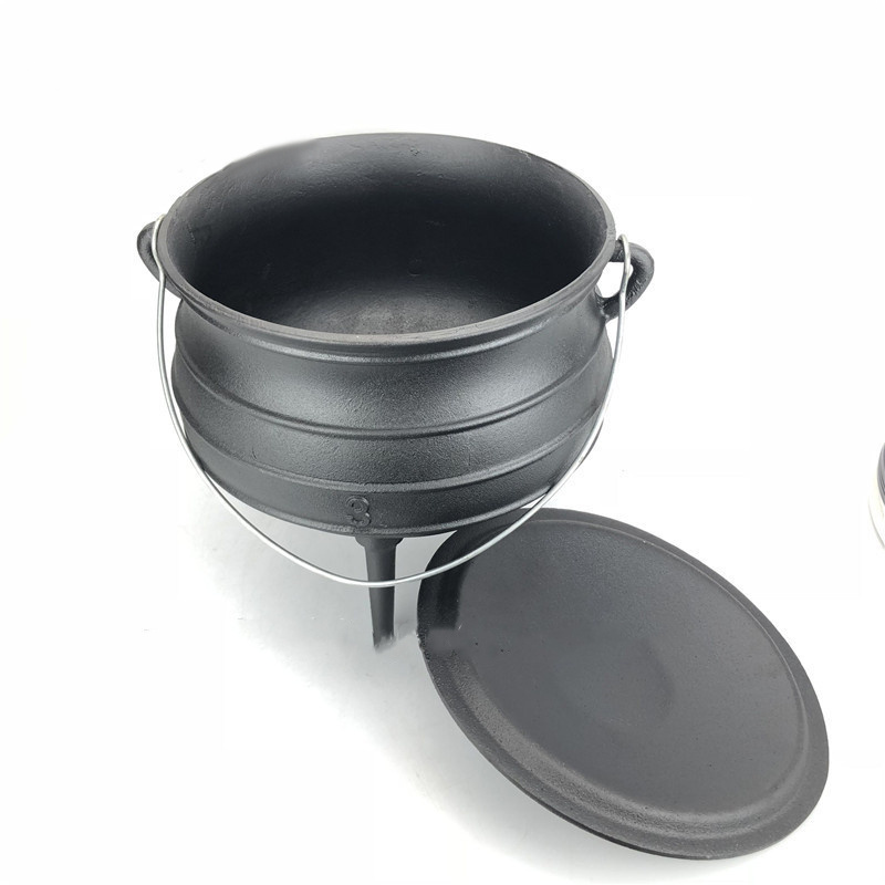 SJP210 non stick Large heavy cooking pots Outdoor camping cast iron big pot cauldron for cook