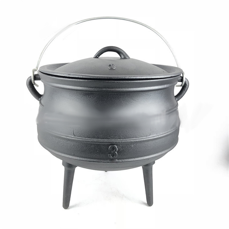 SJP210 non stick Large heavy cooking pots Outdoor camping cast iron big pot cauldron for cook