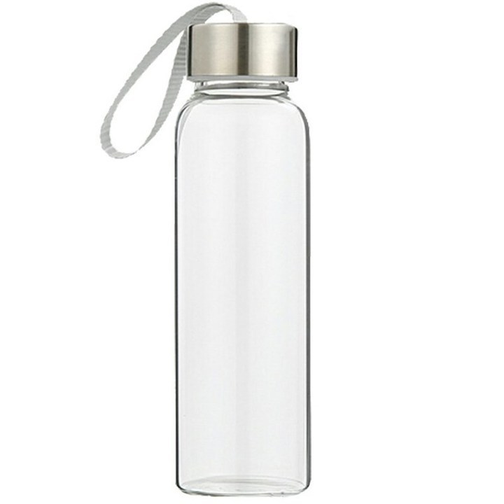 SJB066 wholesale straight side cylinder voss glass water bottle mineral water glass bottle with cap