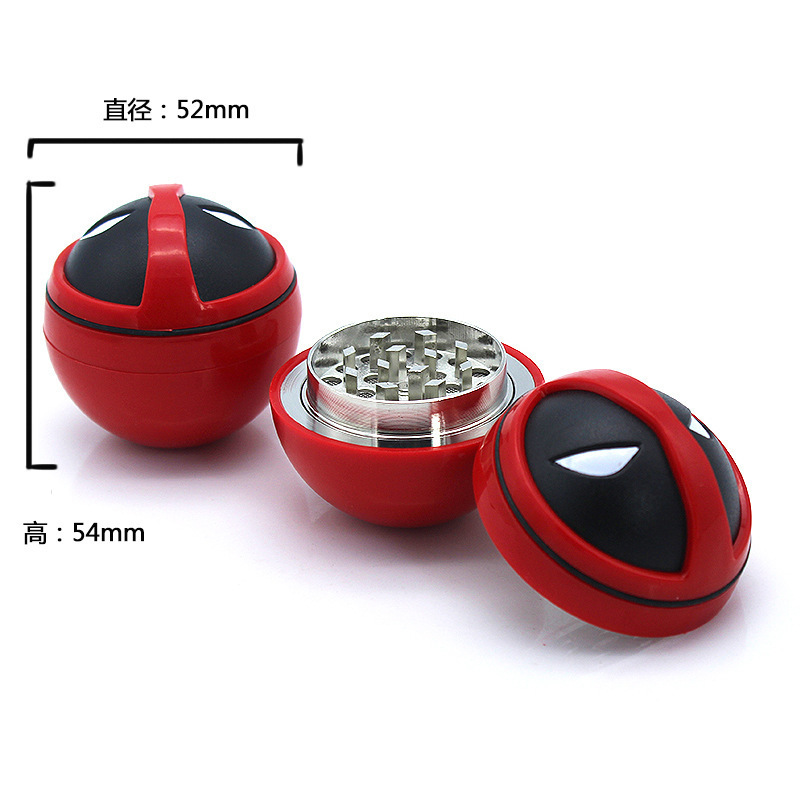 OEM Smoking Grinder Herb Custom Logo Manual Zinc Alloy Ceramic  Portable Dry Modern Planet Ball Death Star Herb Grinder