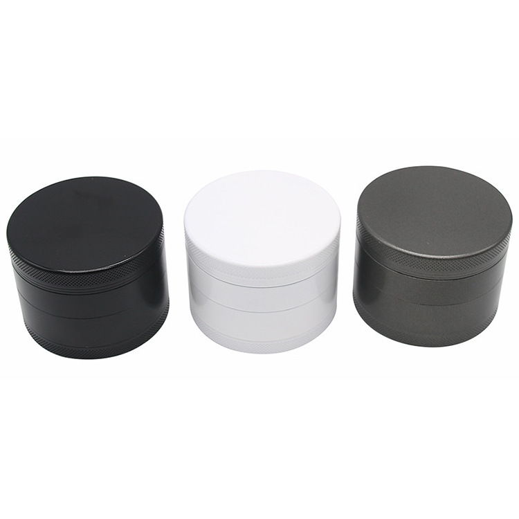 Large 63mm ceramic Grinders Herbal Tobacco Matte Black and White Herb Grinder 4 Layer Tobacco Grinder smoking accessories