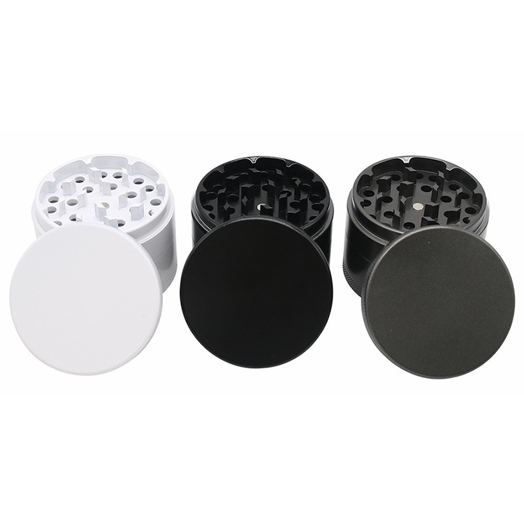 Large 63mm ceramic Grinders Herbal Tobacco Matte Black and White Herb Grinder 4 Layer Tobacco Grinder smoking accessories