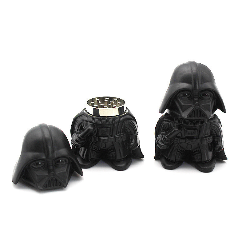 OEM Custom Logo Smoking Accessories Manual Zinc Alloy Portable POP Action Small Black Death Star Herb Grinder