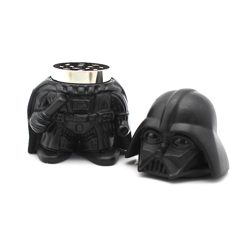 OEM Custom Logo Smoking Accessories Manual Zinc Alloy Portable POP Action Small Black Death Star Herb Grinder