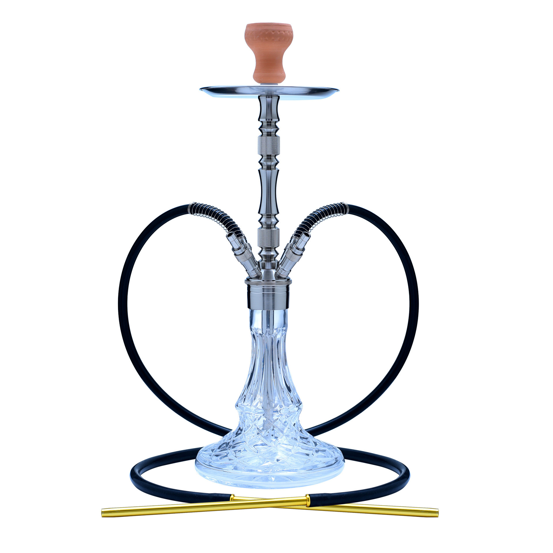 Customized Deluxe Smoking Accessories Wholesale Arabian Hot Sales Hookah Double Pipe Hookah  Shisha Nargile Hookah