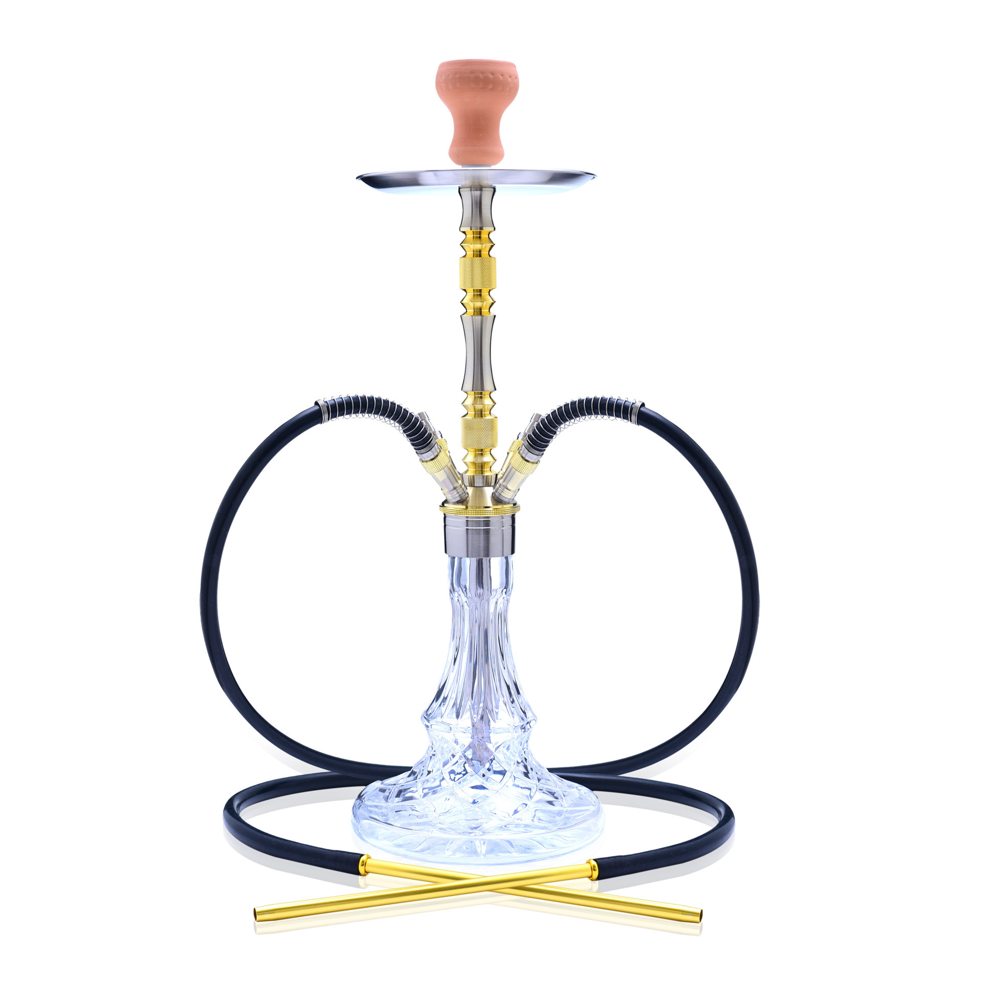 Customized Deluxe Smoking Accessories Wholesale Arabian Hot Sales Hookah Double Pipe Hookah  Shisha Nargile Hookah