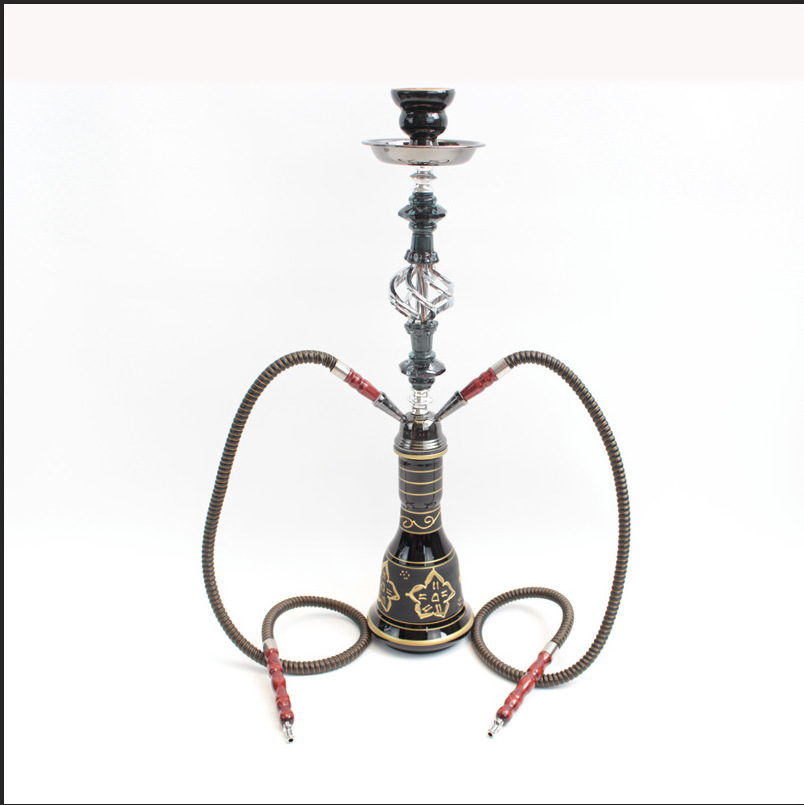 Wholesale Shisha Hookah Four Hoses Medium 59cm Set Glass Metal Custom Hot Selling Arab Hookah Accessories