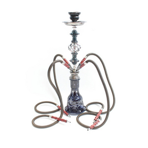 Wholesale Shisha Hookah Four Hoses Medium 59cm Set Glass Metal Custom Hot Selling Arab Hookah Accessories