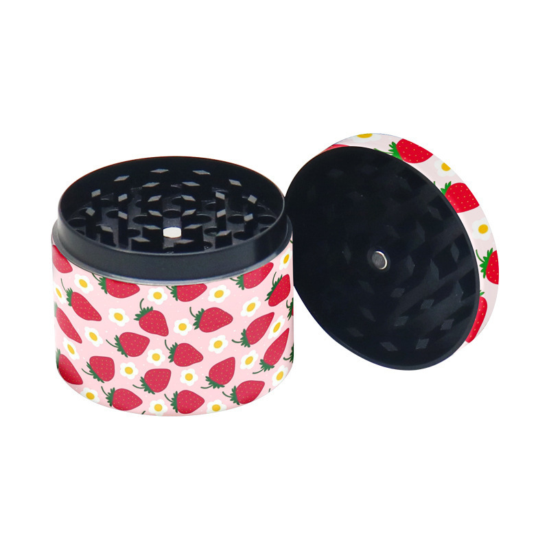 New Arrived Girl Smoking Accessories Custom Logo Pink 4 Pieces Zinc Alloy Tobacco Spice Grinders Herbal Tobacco Herb Grinder