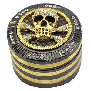 Custom Logo 4 Layer Zinc Alloy Aluminium Premium Metal Grinder Wholesale Manual Herb Grinder