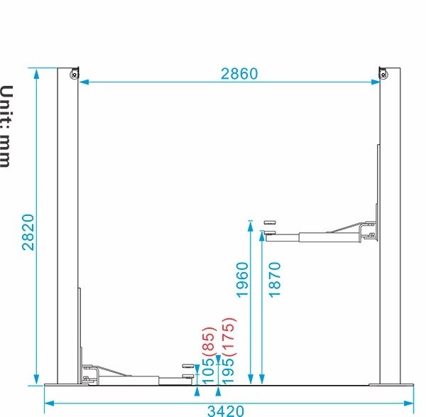 LAUNCH TLT240 SB  4000KG lift  Economical Floor Plate 2 Post Lift car lift rolling jack used vehicle hoists